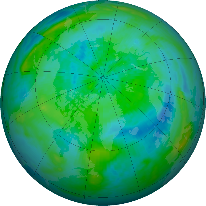 Arctic ozone map for 17 September 1988